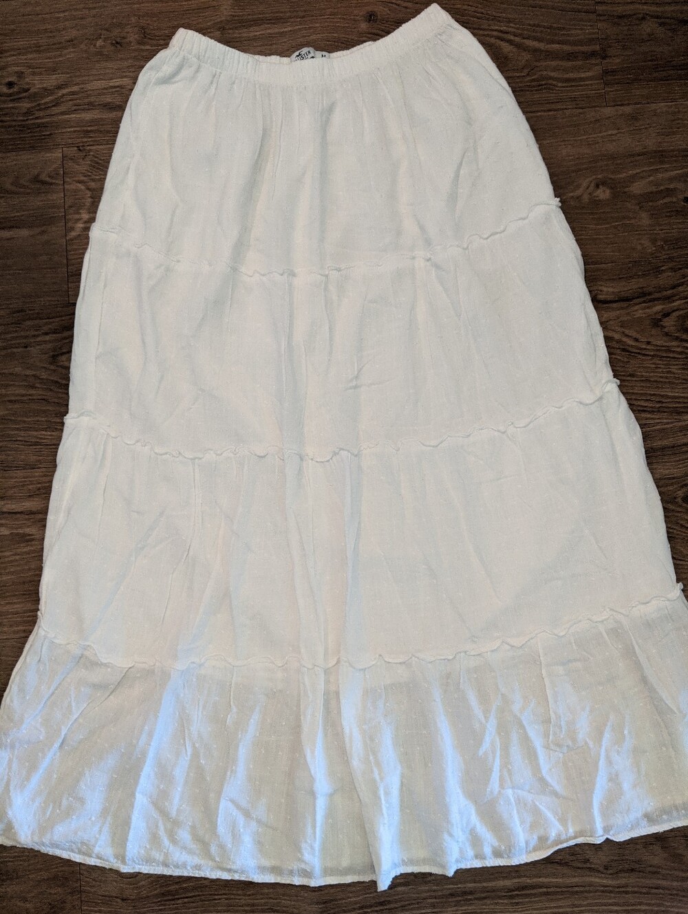 Hollister Cream Tiered Maxi Skirt